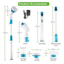 2PCS Rechargeable Spin Scrubber Electric Turbo Scrub Cleaning Brush Cordless Kit - RnR Galore