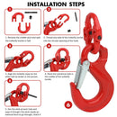 2X 6mm Hammerlock+ Eye Sling Hook Safety Chain Caravan Trailer connecting Extend - RnR Galore