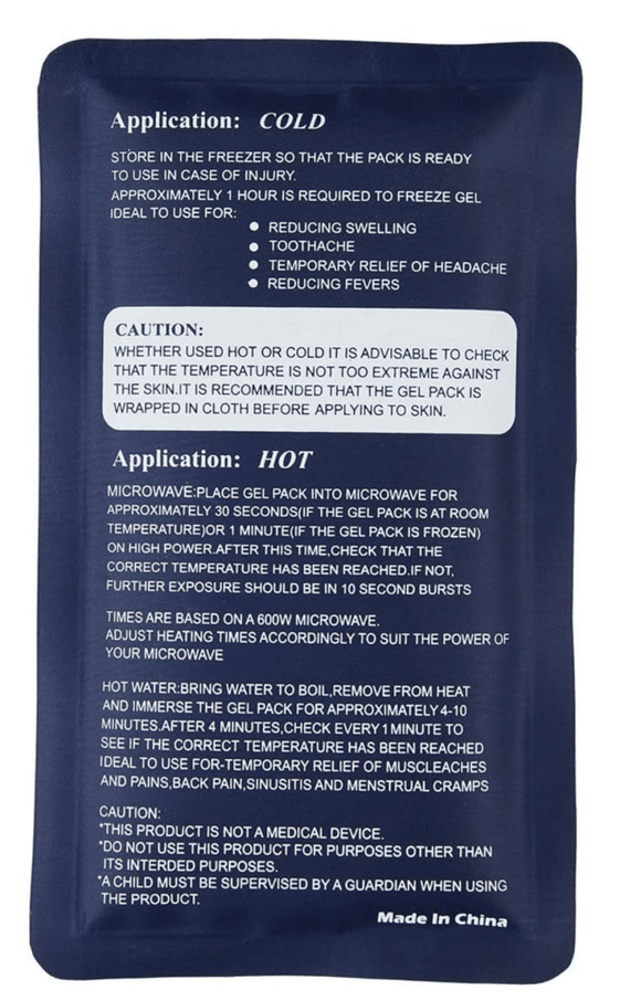 2x HOT COLD PACK First Aid Reusable Ice Heat Gel Packs Microwaveable Relief - RnR Galore
