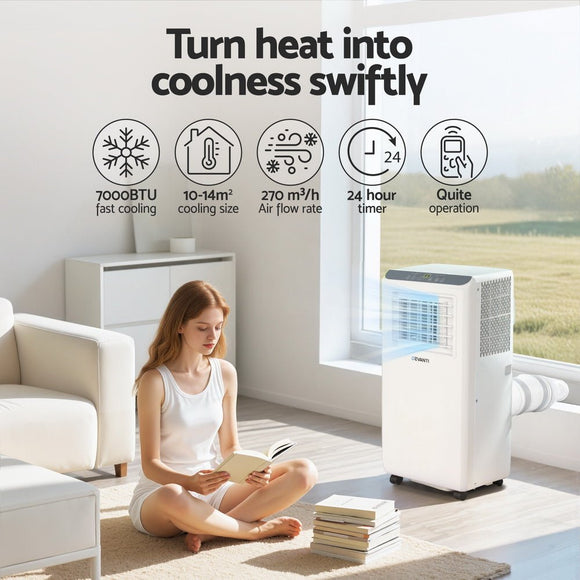 3 - in - 1 Devanti Portable Air Conditioner Dehumidifier Fan 7000BTU - RnR Galore