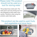 3 - in - 1 Grey Collapsible Cutting Board & Drain Basin & Storage Tub - Portable Multifunctional Food Grade Storage Basket(37x27x12cm) - RnR Galore