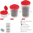 3 - Pack Mini Compact Spice Shaker Set(Small Size) - Transparent Salt and Pepper Dispensers for Camping, Picnic & Outdoor Grilling - RnR Galore
