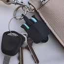 3 - PCS Black Portable Hair Tie Organizer Keychain Compact Hair Accessories Holder with Clip for Travel School Bag and Purse - RnR Galore