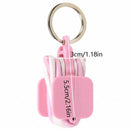 3 - PCS Blue Portable Hair Tie Organizer Keychain Compact Hair Accessories Holder with Clip for Travel School Bag and Purse - RnR Galore