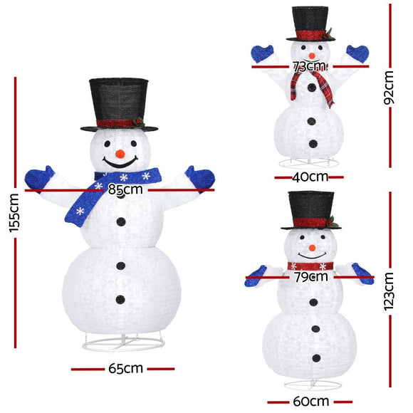 3 PCS Christmas Lights 330 LED Fairy Light Snowman Decorations Jingle Jollys - RnR Galore