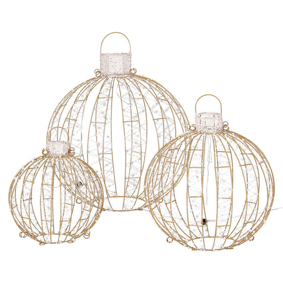3 PCS Christmas Lights 360 LED Fairy Light Ball Decorations Jingle Jollys - RnR Galore