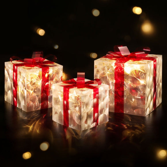 3 PCS Christmas Lights 70 LED Fairy Light Gift Box Jingle Jollys - RnR Galore