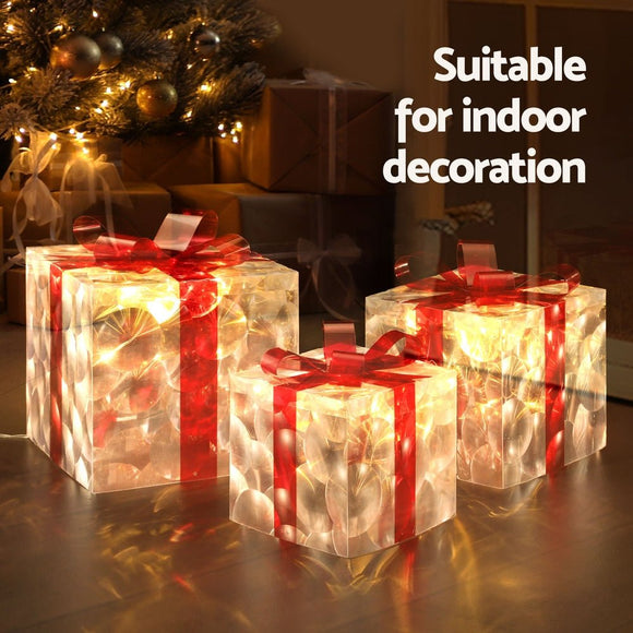 3 PCS Christmas Lights 70 LED Fairy Light Gift Box Jingle Jollys - RnR Galore