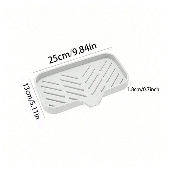 3 - PCS Grey Large Drainable Soap Dish Tray with Anti - Slip Base for Bathroom Sink - Keeps Soap Dry and Organized in Australian Homes - RnR Galore