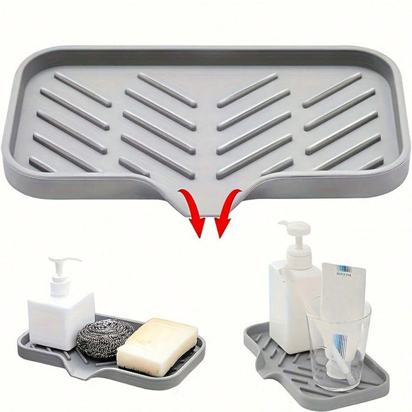 3 - PCS Grey Large Drainable Soap Dish Tray with Anti - Slip Base for Bathroom Sink - Keeps Soap Dry and Organized in Australian Homes - RnR Galore