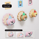 3 Pcs (Pink + Brown + Yellow) Adorable Bear Wall Protector - Multi - Use Self - Adhesive Door Stopper Bumper - RnR Galore
