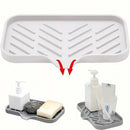 3 - PCS White Large Drainable Soap Dish Tray with Anti - Slip Base for Bathroom Sink - Keeps Soap Dry and Organized in Australian Homes - RnR Galore