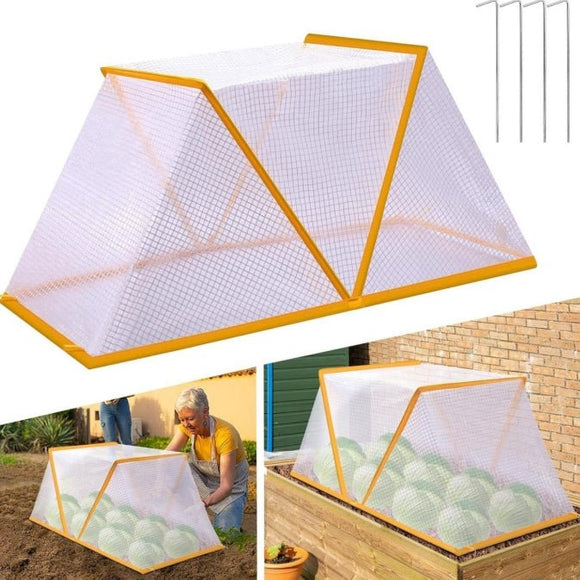 3 piece White Foldable Raised Garden Bed Cover - Vegetable Plant Protector(80 x 34 x 35 cm) - RnR Galore
