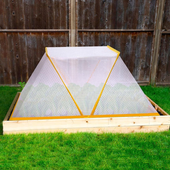 3 piece White Foldable Raised Garden Bed Cover - Vegetable Plant Protector(80 x 34 x 35 cm) - RnR Galore
