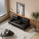 3 Seater Adjustable Sofa Bed With Cup Holder Black - RnR Galore