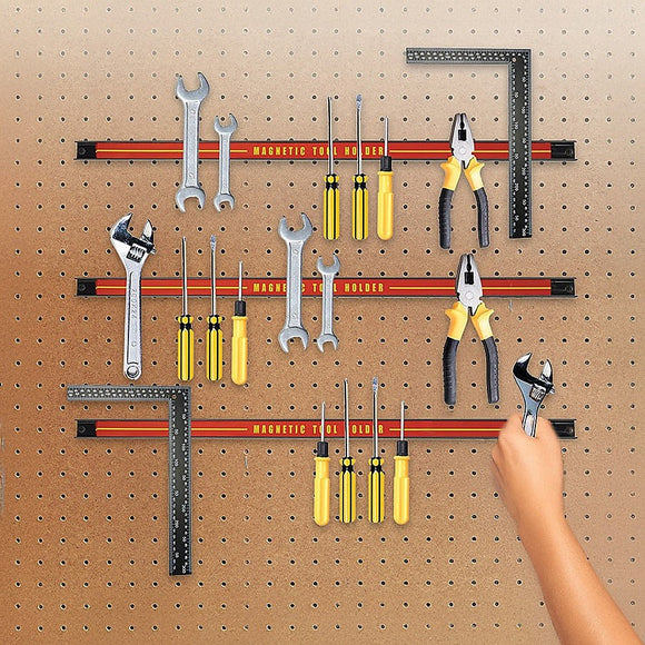 3 x 61cm Magnetic Wall Mounted Tool Holder Storage Organiser Garage Workshop - RnR Galore