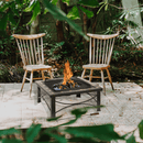30" Square Slate Tile Fire Pit Outdoor Patio Heater Fireplace - RnR Galore
