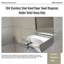 304 Stainless Steel Hand Paper Towel Dispenser Holder Toilet Heavy Duty - RnR Galore