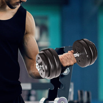 30KG Adjustable Dumbbell Set – Home Gym Weights for Strength & Fitness Training - RnR Galore