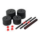 30kg Adjustable Rubber Dumbbell Set Barbell Home GYM Exercise Weights - RnR Galore