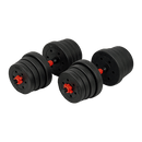 30kg Adjustable Rubber Dumbbell Set Barbell Home GYM Exercise Weights - RnR Galore