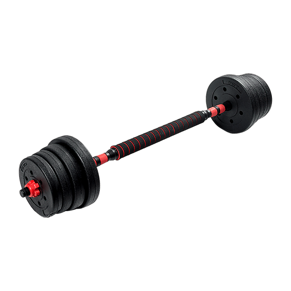 30kg Adjustable Rubber Dumbbell Set Barbell Home GYM Exercise Weights - RnR Galore