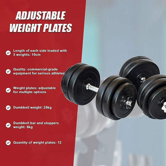 30KG Dumbbell Adjustable Weight Set - RnR Galore