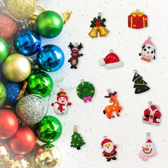 30pcs Mini Christmas Ornaments for Mini Tree Decorations Small Christmas Ornaments Resin Miniatures for Craft Christmas Decor - RnR Galore