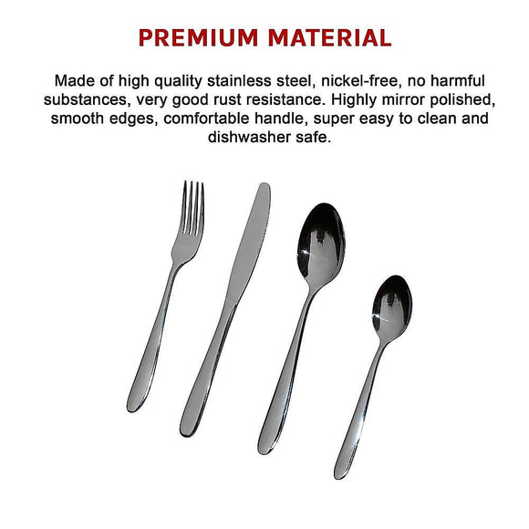 32 Piece Stainless Steel Cutlery Set Knives Fork Spoon Teaspoon - RnR Galore