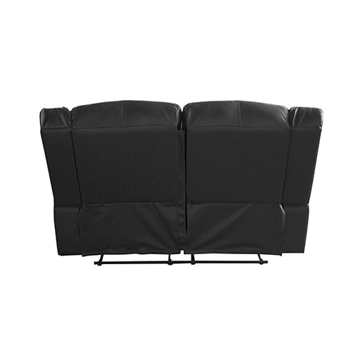 3+2 Seater Recliner Sofa In Faux Leather Lounge Couch in Black - RnR Galore