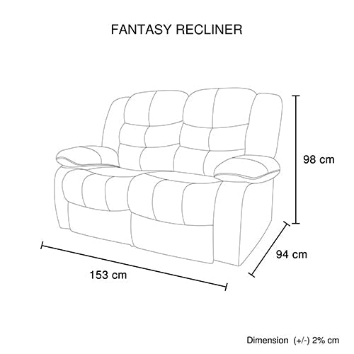 3+2 Seater Recliner Sofa In Faux Leather Lounge Couch in Black - RnR Galore