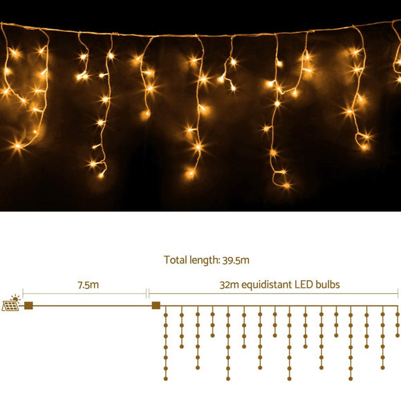 32M Christmas Lights Icicle Light 960 LED Warm White Jingle Jollys - RnR Galore