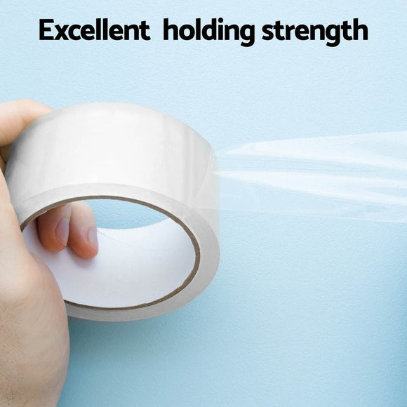 36 Rolls Packing Packaging Tape Sticky Clear Sealing Tapes Transparent 48mmx75m - RnR Galore