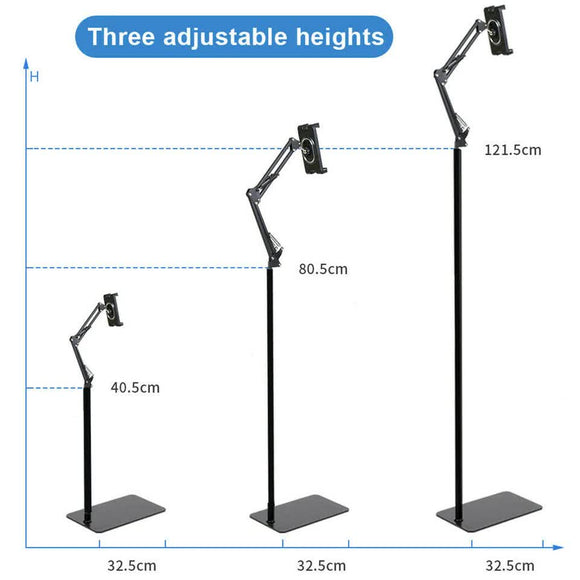360 Tablet Floor Stand Adjustable 5 - 12.9 Inch Overhead Phone Desktop Holder - RnR Galore