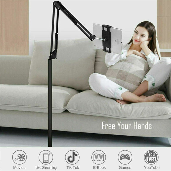360 Tablet Floor Stand Adjustable 5 - 12.9 Inch Overhead Phone Desktop Holder - RnR Galore