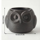 3D printed animal flower pots suitable for home and garden. Gray owl single piece. - RnR Galore
