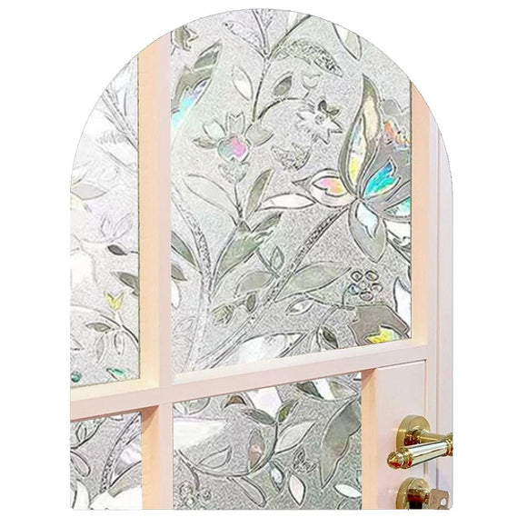 3M Privacy Glass Film Sticker Static Cling Window Decals Glass Film(Begonia,40*300cm) - RnR Galore