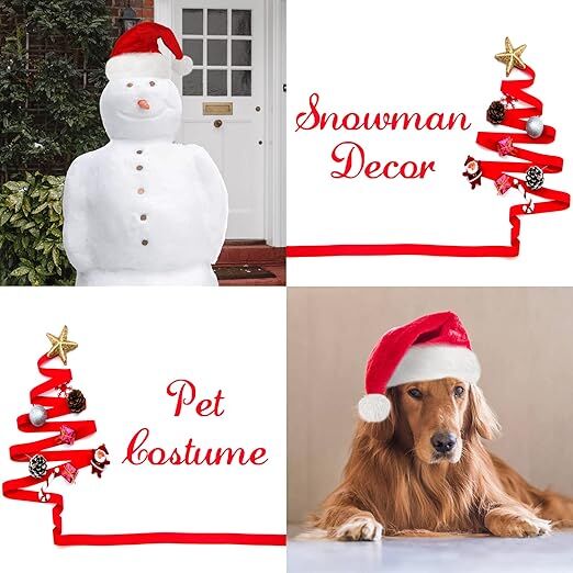 3Pack Christmas Santa Hats for Adults - Extra Thicken Velvet Santa Claus Hats for Women Men Fluffy Plush Xmas Hats Christmas Party Supplies New Year's Eve Party Hats for Adults Teenagers - RnR Galore