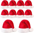 3Pack Christmas Santa Hats for Adults - Extra Thicken Velvet Santa Claus Hats for Women Men Fluffy Plush Xmas Hats Christmas Party Supplies New Year's Eve Party Hats for Adults Teenagers - RnR Galore
