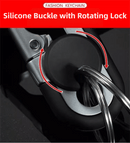 3pc Black Durable Zinc Alloy Carabiner Keychain – Secure Twist Lock & Dual Key Rings - RnR Galore