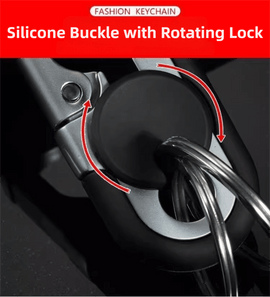 3pc Red Durable Zinc Alloy Carabiner Keychain – Secure Twist Lock & Dual Key Rings - RnR Galore