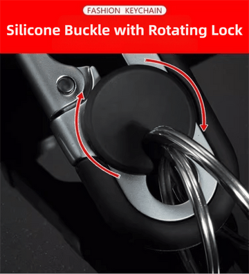 3pc Red Durable Zinc Alloy Carabiner Keychain – Secure Twist Lock & Dual Key Rings - RnR Galore