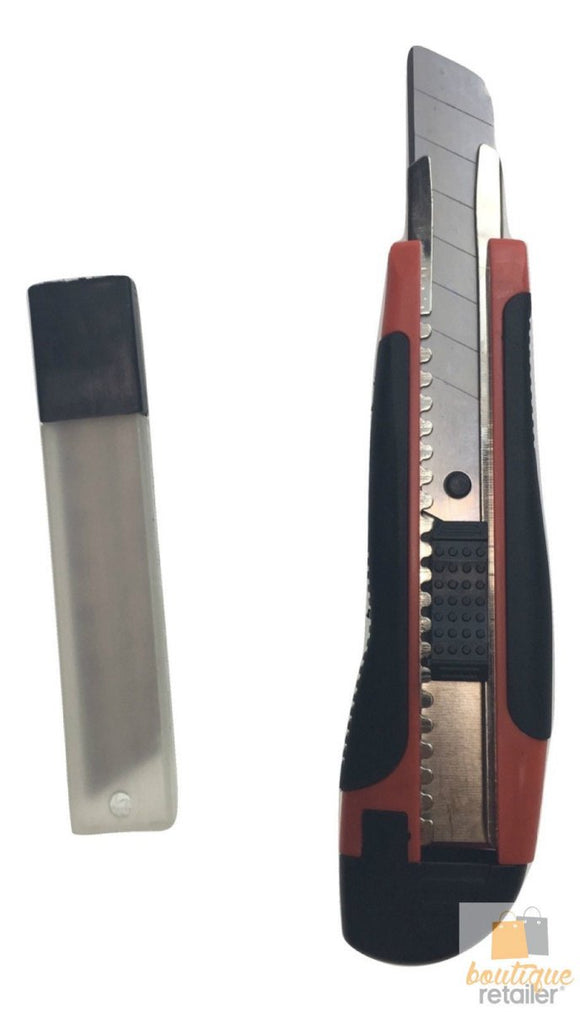 3x BOX CUTTERS Knife Retractable Blade Snap Off Razor 18mm Durable Opener BULK - RnR Galore