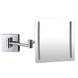 3X LED Magnifying Mirror Wall Mount - Silver - RnR Galore