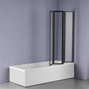 4 Fold Black Folding Bath Shower Screen Door Panel 1000 x 1400mm - RnR Galore