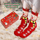 4 Pairs Christmas Socks, Crazy Holiday Hand Holding Socks Funny Christmas Stocking Stuffers - RnR Galore
