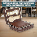 4 Watch Box Display Travel Case PU Leather - RnR Galore