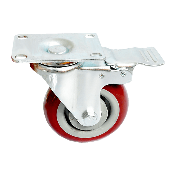 4 x 4" Heavy Duty PU Swivel Castor Wheels With Brake - RnR Galore