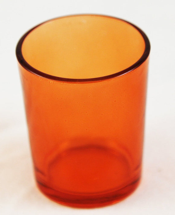 40 Pack Orange Glass Votive Tealight Candle Holders House Party Centerpiece Xmas Wedding Decor Glass Candlestick Party Decorations Bridal Baby Shower Event - RnR Galore