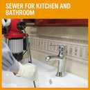 400W Drain Cleaner Electric Eel Rigid Plumbing Sewerage Pipe Machine 6 Cutters - RnR Galore